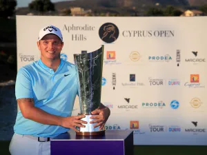 Shinwin celebrates his Aphrodite Hills Cyprus Open Victory