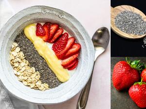 أكواب لبن الزبادي بالتوت والليمون