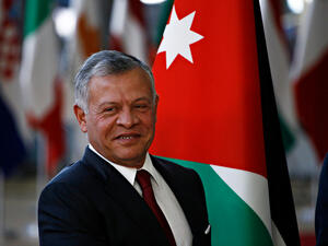 Jordan King Abdullah II is welcomed by the President of the European Council Donald Tusk. (Shutterstock/ File Photo)