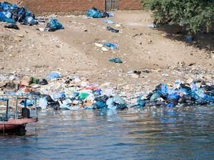 Waste on the banks of the Nile River, Edfu, Egypt, Africa. (Shutterstock/ File Photo)