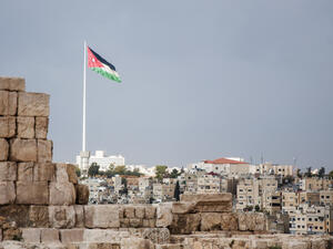 Jordan flag in Amman (Shutterstock)	