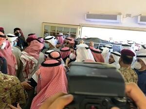 ناصر صباح الأحمد يوارى الثرى في مقبرة الصليبخات