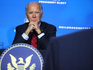 U.S. President-elect Joe Biden attends the announcement of the members of his health team, including his pick for secretary of Health and Human Services Xavier Becerra, at the Queen Theater December 08, 2020 in Wilmington, Delaware. CHIP SOMODEVILLA / GETTY IMAGES NORTH AMERICA / Getty Images via AFP
