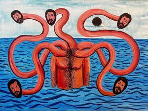 Art work by Iranian artist Mostafa Sarabi. (Instagram)