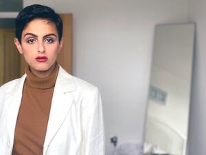 Aisha Al Qahtaniis still watching her back after she fled Qatar to London earlier this year. (Twitter)