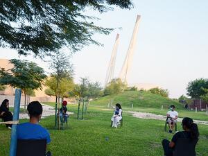 Walking Back to Normal: Georgetown Students Have First Outdoor Event at QF’s Oxygen Park