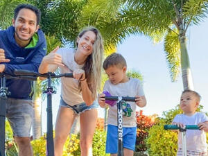 The couple married in 2014. They are already the parents of son Ocean, 4, and Kingston, 18 months.