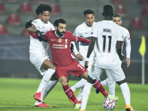  The Egypt international featured for the entire duration of the game despite the Reds having already secured Champions League progression (Photo: AFP)