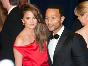 John Legend and Chrissy Teigen arrive at the White House Correspondents Dinner. (shutterstock)