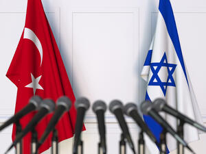 Flags of Turkey and Israel at international meeting or conference  (Shutterstock)