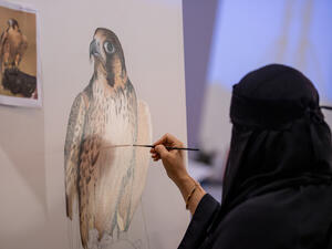 Saudi Falcons and Hunting Exhibition in Riyadh Season 11 Oct 2019 Saudi arabia. (Shutterstock/ File Photo)