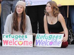Unidentified protesters take part in World Refugee Day Rally. (Shutterstock/ File Photo)