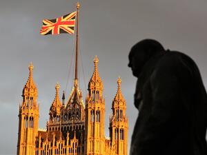 The statue of Winston Churchill stands in front of the Palace of Westminster the day after the Brexit decision (Shutterstock)	