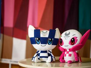 Miraitowa (L), the official mascot of the 2020 Summer Olympics, and Someity (R), the official mascot of the 2020 Summer Paralympics (Photo: Philip FONG/AFP)