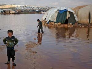 الأمم المتحدة تعرب عن القلق بشأن أوضاع النازحين بسبب الطقس السيئ شمالي سوريا