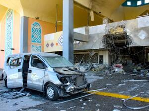 Although all government ministers were reported to be unharmed in the attack, more than 50 people were reported wounded. Saleh Al-OBEIDI / AFP