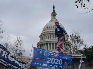 Supporters of US President Donald Trump protest outside the US Capitol on January 6, 2021, in Washington, DC. Demonstrators breeched security and entered the Capitol as Congress debated the a 2020 presidential election Electoral Vote Certification. ALEX EDELMAN / AFP
