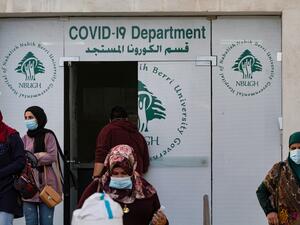 Health professionals have warned that the latest surge in cases risked causing catastrophe across Lebanon, which is already suffering from the aftermath of a devastating August explosion in Beirut and a dire economic crisis.  Mahmoud ZAYYAT / AFP