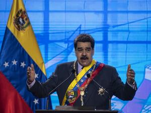 Venezuelan President Nicolas Maduro delivers a speech during the opening ceremony of the judicial year at the Supreme Court of Justice in Caracas, on January 22, 2021. Yuri CORTEZ / AFP