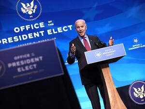 Biden announced he is nominating Rhode Island Gov. Gina Raimondo as his commerce secretary, Boston Mayor Martin J. Walsh his labor secretary and Isabel Guzman, a former Obama administration official, as head of the Small Business Administration. Chip Somodevilla/Getty Images/AFP