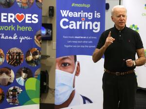 President-elect Joe Biden speaks to the press after receiving his second dose of the Pfizer/BioNTech COVID-19 vaccination at ChristianaCare Christiana Hospital on January 11, 2021 in Newark, Delaware. Biden received the second dose of the coronavirus vaccine three weeks after his first dose, received a few days before Christmas. Alex Wong/Getty Images/AFP