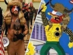 How The Simpsons predicted Capitol riots: Fans draw comparisons with episode which showed 'civil war' on Inauguration Day 2021. (Twitter)