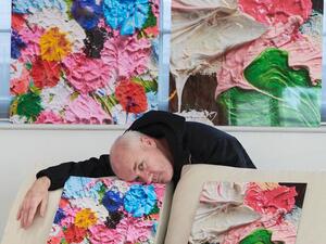 The Monk will be exhibited in the centre of the frozen Lake St. Moritz, and Two Figures with a Drum installed on the north-eastern edge of the lake. (Instagram)