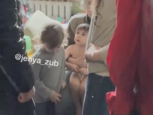 Masha, four, (centre, left) and her brother, two, (centre) allegedly never went outside and also lived with their grandmother, whose name has not been disclosed. (Instagram)