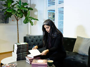 Born amid the horrors of war in Iraqi Kurdistan, Danish author Sara Omar now raises her voice to denounce violence inflicted on women. (AFP)