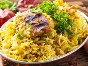 برياني الدجاج بدون فلفل حار