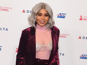 Tayla Parx attends the 2020 MusiCares Person Of The Year gala honoring US rock band Aerosmith at the Los Angeles Convention Center in Los Angeles on Jan. 24, 2020. (FREDERIC J. BROWN/AFP via Getty Images)