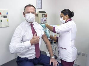 Tony Douglas, Etihad’s Group Chief Executive Officer, Takes COVID-19 Vaccine