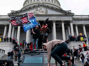 Supporters of US President Donald Trump outside the US Capitol on January 6, in Washington, DC. AFP 