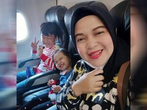 'Pray for us,' her brother Irfansyah Riyanto posted on Instagram with a picture of the family. (Instagram)