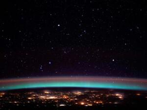 A view of the city lights at the intersection of Europe and Asia as the International Space Station orbits above, in March 2020. Photograph: Nasa handout/AFP via Getty Images