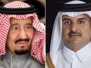  أمير قطر، الشيخ تميم بن حمد آل ثان، والعاهل السعودي، الملك سلمان بن عبد العزيز