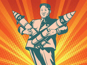 Kim Jong-UN with nuclear rocket. (Shutterstock/ File Photo)