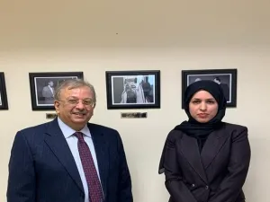 السفير عبدالله المعلمي والشيخة علياء آل ثاني