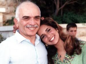 الأميرة هيا ووالده الراحل الحسين بن طلال