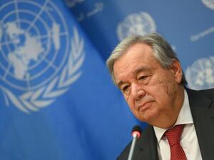 United Nations Secretary General Antonio Guterres speaks during a press briefing at United Nations Headquarters in New York City, February 4, 2020. (AFP)