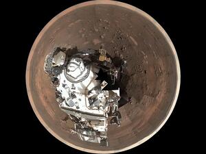 The stunning panorama was created with 5,000 commands parameters that shot a total of 142 images that were beamed back to Earth where NASA stitched them together. NASA stitched it together tile by tile in a circular formation starting with the horizon and ending with the rover. (NASA)