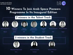 UAE Space Agency Announces 10 Winners To Join Arab Space Pioneers Programme in Its Inaugural Edition