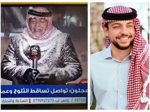 مراسل التلفزيون الأردني محم القضاة - ولي العهد الأمير الحسين بن عبدالله 