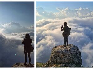 المصور السوري صلاح جعار على سفوح قرية "عين لاروز"