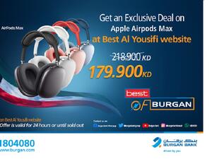 Burgan Bank Announces Its Special Monthly ‘Mega Hit’ Offer on  “Apple Airpods Max” From “Best Al-Yousifi”