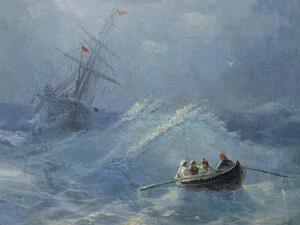 Shipwreck in Stormy Sea, Ivan Konstantinovich Aivazovsky (Twitter)