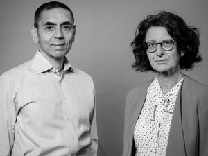 The BioNTech-Pfizer vaccine was developed by spouses Ozlem Tureci and Ugur Sahin, who are both children of Turkish immigrants in Germany. (Twitter)