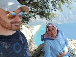 Prosecutors claimed that the only reason they sat on top of the cliff for three hours was so that he could make sure no one was around. Pictured Aysal (left) with Semra (right). (Twitter)