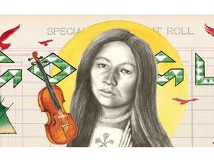 Google is paying homage to writer, musician, teacher, composer and suffragist Zitkala-Ša, a member of the Yankton Sioux Tribe of South Dakota, with a new Doodle. (Google)