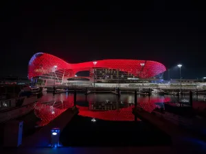 Yas Island Turns Red as UAE’s Hope Probe Approaches the Red Planet
